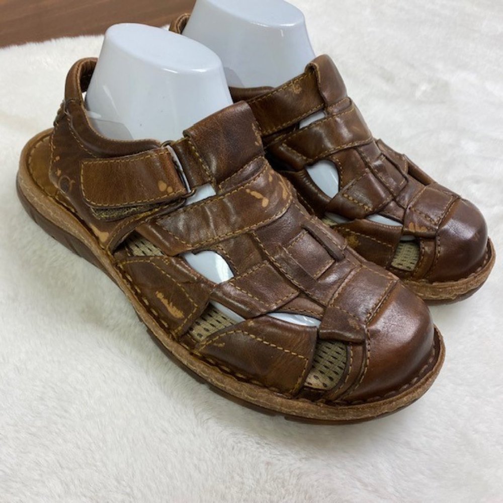 Born‎ Cabot III Leather Fisherman's Sandals, size 8